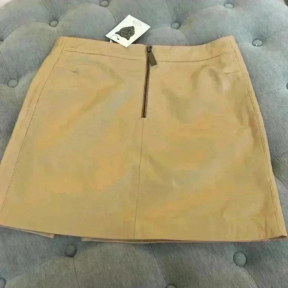 NEW LITA 100% Lamb Leather Skirt ~ Iced Coffee ~ size 6 ~ GORGEOUS! - Picture 5 of 7